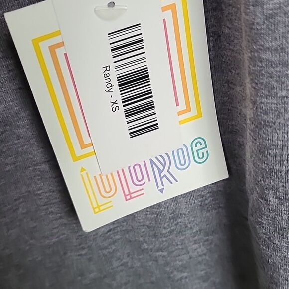 NWT LuLaRoe Randy Tee Unisex Gray Tribal Print S 6/8 T-Shirt Raglan Sleeve Top - Picture 2 of 9